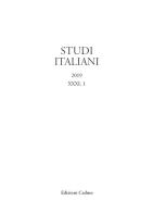 Studi italiani vol.61 edito da Cadmo