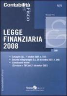 Legge Finanziaria 2008 di Giuseppe Vinci edito da Finanze & Lavoro