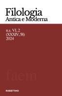Filologia antica e moderna (2024) vol. 58 edito da Rubbettino