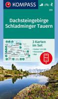 Carta escursionistica n. 293. Dachsteingebirge, Schladminger Tauern 1:25.000 (set di 3 carte) edito da Kompass