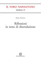 Riflessioni in tema di diseredazione di Maria Epifania edito da Edizioni Scientifiche Italiane