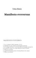 Manifesto evoversus. Ediz. inglese di Uma Bono edito da StreetLib