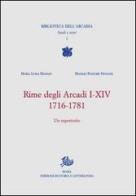 Rime degli Arcadi I-XIV, 1716-1781. Un'antologia di Maria Luisa Doglio, Manlio Pastore Stocchi edito da Storia e Letteratura