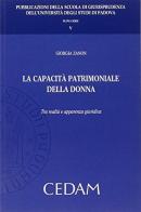 La capacità patrimoniale della donna. Tra realtà e apparenza giuridica di Giorgia Zanon edito da CEDAM