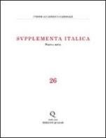 Supplementa italica vol.26 edito da Quasar