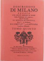 Descrizione di Milano vol.5 di Serviliano Latuada edito da La Vita Felice
