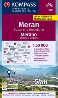 Carta ciclistica n. 3421. Merano, Bolzano e dintorni. Ediz. multilingue edito da Kompass