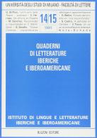 Quaderni di letterature iberiche e iberoamericane (14-15) edito da Bulzoni