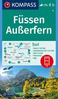 Carta escursionistica n. 4. Füssen, Außerfern 1:50.000 edito da Kompass