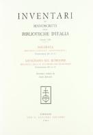 Inventari dei manoscritti delle biblioteche d'Italia vol.103 edito da Olschki