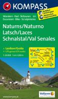 Carta escursionistica n. 051. Naturno, Laces, Val Senales-Naturns, Latsch, Schnalstal 1:25.000 edito da Kompass