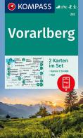 Carta escursionistica n. 292. Vorarlberg 1:50.000 (set di 2 carte) edito da Kompass