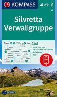 Carta escursionistica n. 41. Silvretta, Verwallgruppe 1:50.000 edito da Kompass