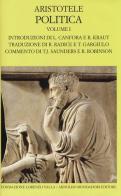 Politica. Testo greco a fronte vol.1 di Aristotele edito da Mondadori