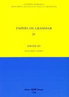 Papers on grammar vol.4 edito da CLUEB