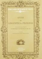 Studi di linguistica e filologia vol.2.2 edito da Congedo