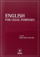 English for legal purposes di M. Grazia Cavallaro edito da EDUCatt Università Cattolica