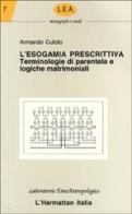L' esogamia prescrittiva. Terminologie di parentela e logiche matrimoniali di Armando Cutolo edito da L'Harmattan Italia