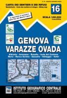 Carta n. 16 Genova, Varazze, Ovada 1:50.000. Carta dei sentieri e dei rifugi edito da Ist. Geografico Centrale