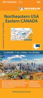 Northeastern USA Eastern Canada 1:2.400.000 edito da Michelin Éditions