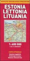 Estonia, Lettonia, Lituania 1:600.000 edito da De Agostini