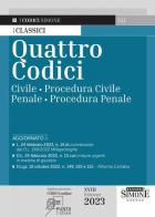 Quattro codici: Civile-Procedura civile-Penale-Procedura penale edito da Edizioni Giuridiche Simone