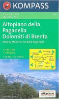 Carta escursionistica n. 649. Altopiano della Paganella, Dolomiti di Brenta 1:25.000 edito da Kompass