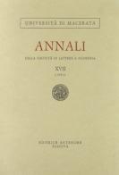 Annali della Facoltà di lettere e filosofia dell'Università di Macerata (1984) vol.17 edito da Antenore