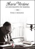 A Cantalupo in Sabina. Versi e memorie di Mario Verdone edito da Edizioni Sabinae