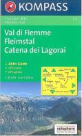 Carta escursionistica n. 618. Trentino, Veneto. Val di Fiemme, Catena di Lagorai 1:25000. Adatto a GPS. Digital map. DVD-ROM edito da Kompass