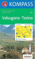 Carta escursionistica n. 621. Trentino, Veneto. Valsugana, Tesino 1:25000. Adatto a GPS. Digital map. DVD-ROM edito da Kompass