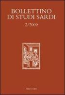 Bollettino di studi sardi (2009) vol.2 edito da CUEC Editrice