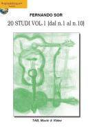 20 studi. Ediz. italiana, inglese, francese, tedesca e spagnola. Con espansione online vol.1 di Fernando Sor edito da Fingerpicking.net