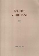 Studi verdiani vol.22 edito da Ist. Nazionale Studi Verdiani