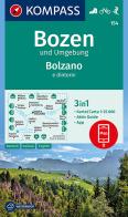 Carta escursionistica n. 154 - Bolzano e dintorni 1:25.000. Ediz. italiana, tedesca e inglese edito da Kompass