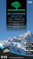 Sci alpinismo in Valle Po e Val Varaita. Cartoguida scala 1:25.000-Sky mountaineering map guide 1:25,000 scale edito da Fraternali Editore