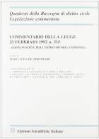 Commentario della Legge 25 febbraio 1992, n. 215 di M. Luisa De Cristofaro edito da Edizioni Scientifiche Italiane