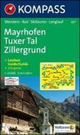 Carta escursionistica n. 037. Austria. Tirolo... Mayrhofen, Tuxer tal, Zillergrund 1:25.000. Con carta panoramica. Adatto a GPS. Dig. map. DVD-ROM. Ediz. multilingue edito da Kompass