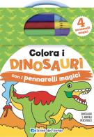 Colora i dinosauri con i pennarelli magici. Ediz. a colori. Con 4 pennarelli di Deborah Forni edito da Edizioni del Borgo