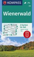 Carta escursionistica n. 208. Wienerwald 1:25.000 (set di 2 carte) edito da Kompass