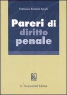 Pareri di diritto penale di Francesca R. Arciuli edito da Giappichelli