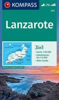 Carta escursionistica n. 241. Lanzarote 1:50.000 edito da Kompass
