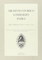 Archivio storico lombardo. Indici (1984-1993) edito da Cisalpino