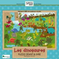 Les dinosaures. Puzzle géant et livre di Jillian Phillips edito da Sassi