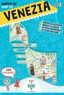Mappa di Venezia illustrata. Con adesivi. Ediz. italiana e inglese di Dania Sara, Donata Piva edito da ItalyForKids