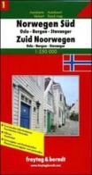 Norvegia del sud 1:250.000 edito da Touring