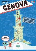 Mappa di Genova illustrata. Con adesivi. Ediz. italiana e inglese edito da ItalyForKids