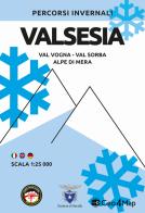 Percorsi invernali Valsesia. Val Vogna, Val Sorba, Alpe di Mera. Scala 1:25.000. Ediz. italiana, inglese e tedesca edito da Geo4Map