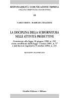 La disciplina della subfornitura nelle attività produttive di Carlo Berti, Barbara Grazzini edito da Giuffrè