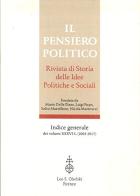 Il pensiero politico. Indice generale dei volumi 36-50 (2003-2017) edito da Olschki